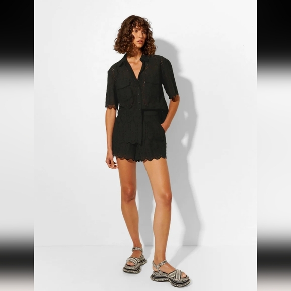 (Tuckernuck) Kivari Estelle Shirt And Short Set - Black - Picture 4 of 6